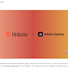 Issuu and Adobe Express logos on orange background